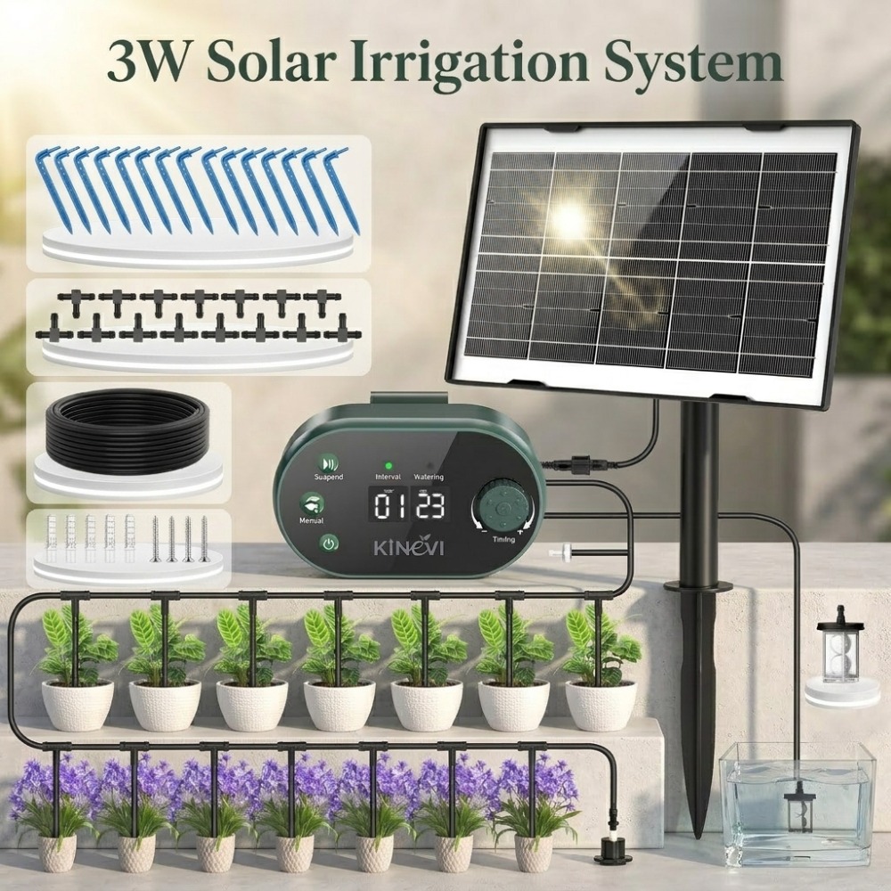 Smart Garden Tower - 22 Zamanlayıcı Modlu Güneş Enerjili Sulama