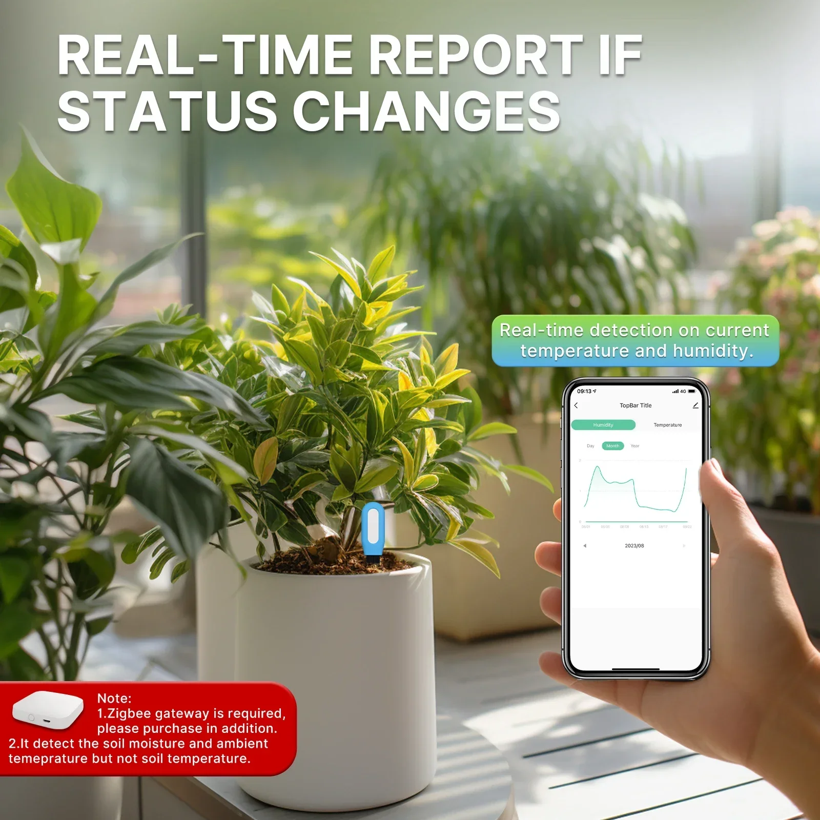 MOES akıllı ZigBee toprak sıca - Smart Urban Garden incelemesi ve fiyatı